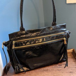 Gorgeous HOBO Black leather handbag
